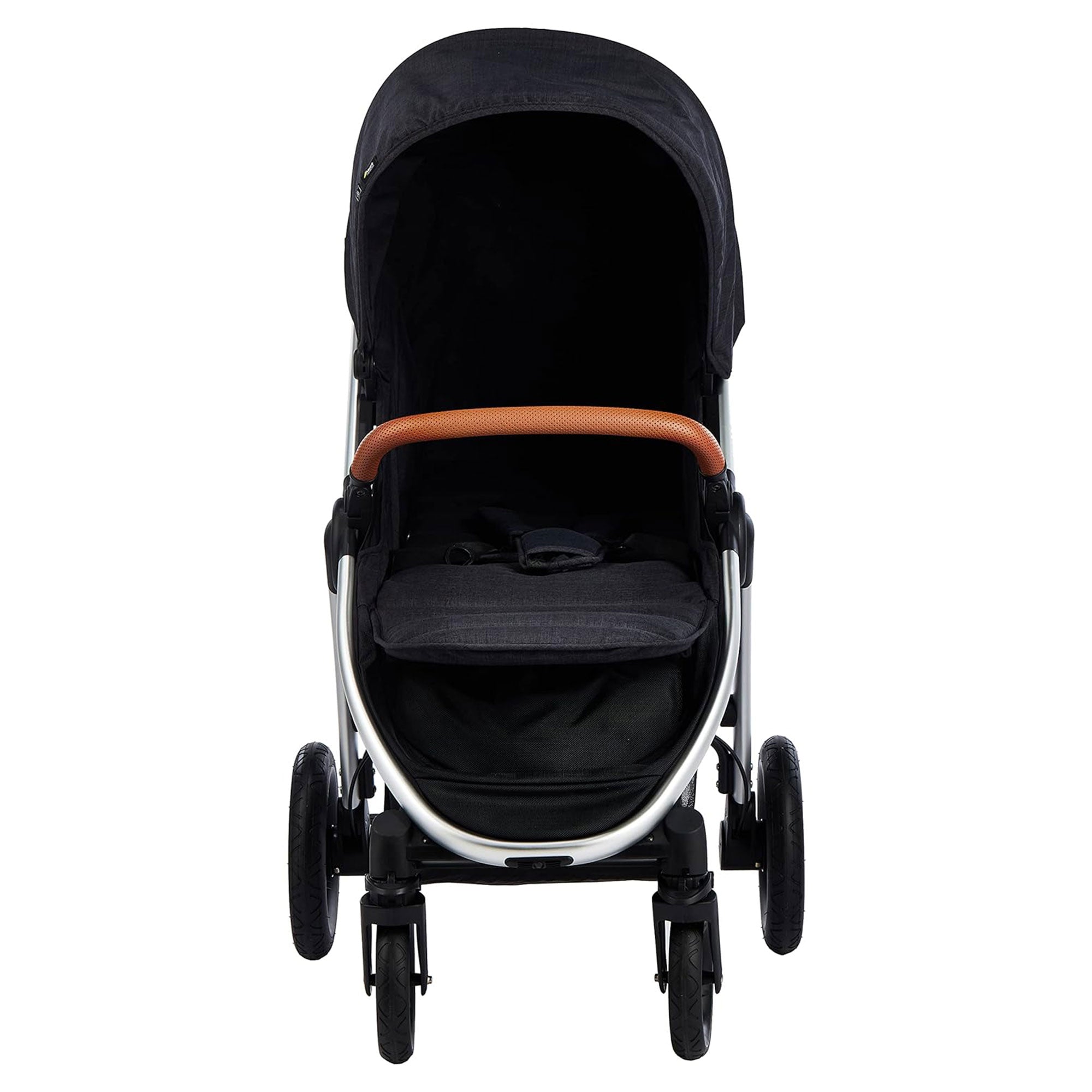 hauck Uptown Deluxe Folding Stroller with Cup Holder and Canopy, Melange Black - VMInnovations