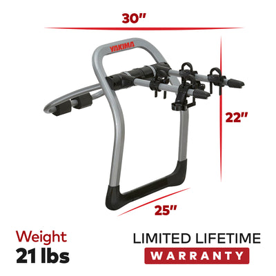 Yakima HalfBack 2 Bike Trunk Bike Strap Rack w/ZipStrips, Gray/Black (Open Box) - VMInnovations