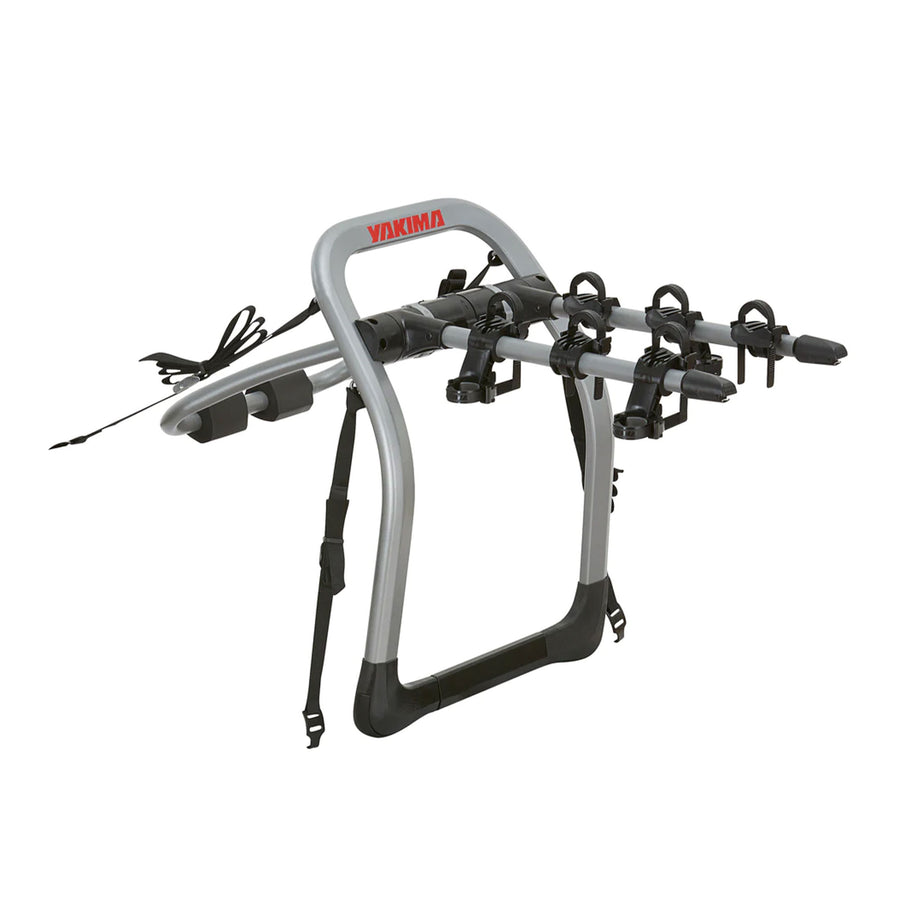 Yakima HalfBack 3 Bike Capacity Trunk Bike Strap Rack with ZipStrips, Gray/Black - VMInnovations