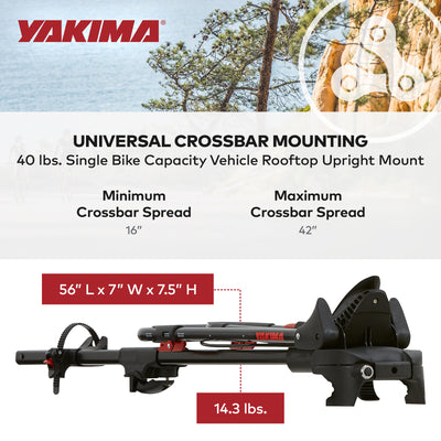 Yakima 1 Bike Car Rooftop Mount, Fits StreamLine Crossbar Black (For Parts) - VMInnovations