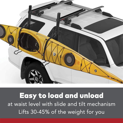Yakima ShowDown Load Assist Kayak and SUP Rooftop Mount Rack for Vehicles, Black