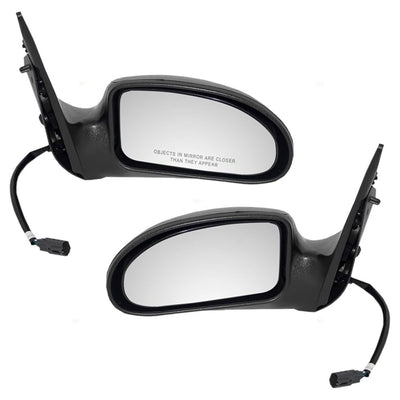 Brock Non Foldaway Textured Power Mirror Set for Ford Focus 00 to 07, Black