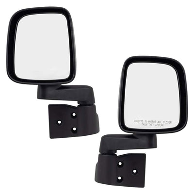 Brock Replacement Manual Mirror Set for Jeep Wrangler 03 to 06, Black (Open Box) - VMInnovations