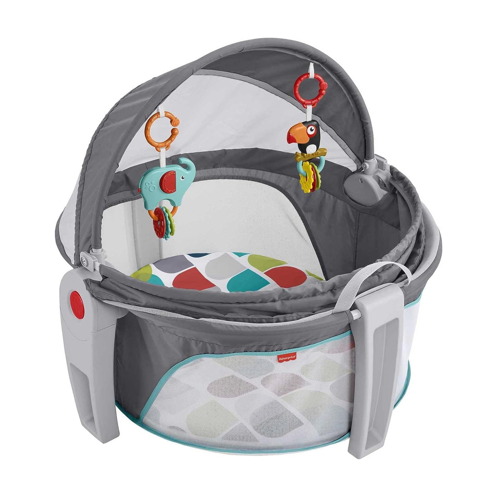 Fisher Price On the Go Baby Dome Portable Bassinet Play Space with Toys & Canopy - VMInnovations