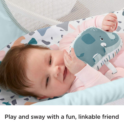 Fisher Price Rock with Me Bassinet Portable Baby Infant Crib with Play Toy, Blue - VMInnovations