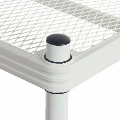 Design Ideas 3 Tier Full-Size Metal Storage Shelving Unit Rack, White (Used) - VMInnovations