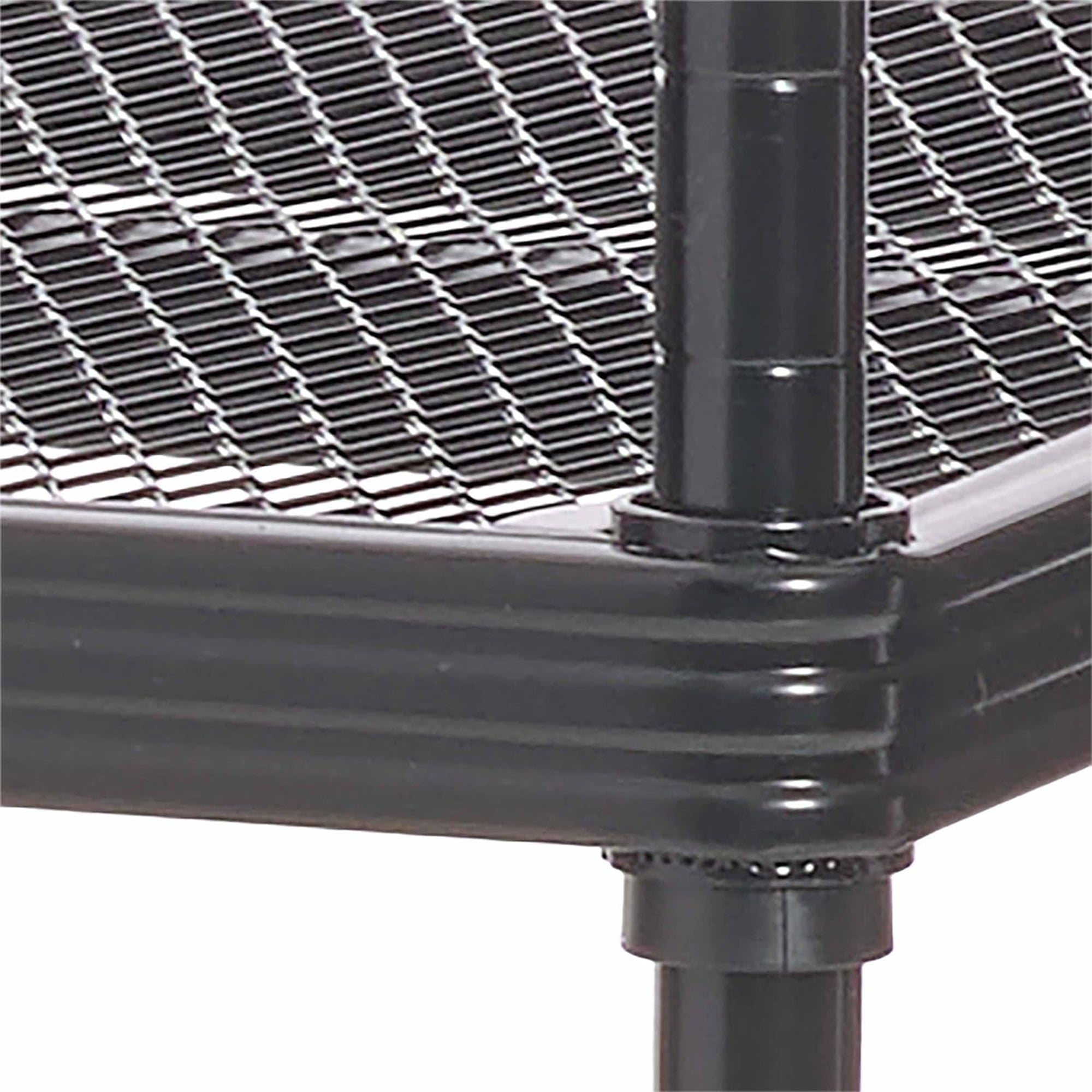 Design Ideas 3 Tier Full-Size Metal Storage Shelving Unit Rack, Black (Used) - VMInnovations