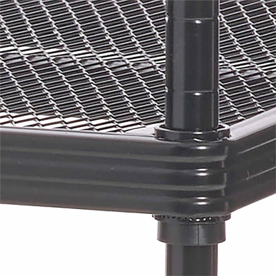 Design Ideas 3 Tier Full-Size Metal Storage Shelving Unit Rack, Black (Used) - VMInnovations