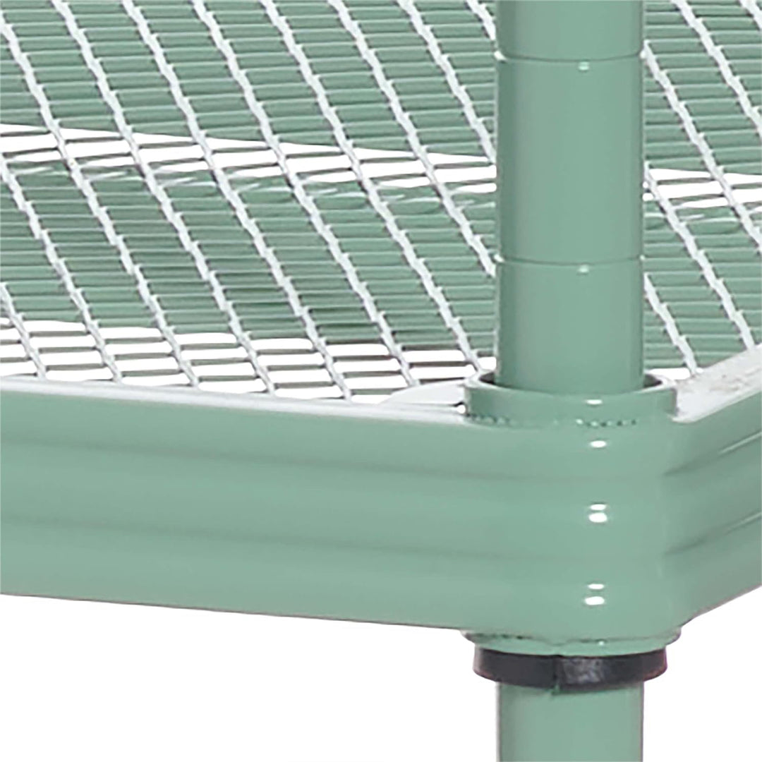 Design Ideas 3 Tier Full-Size Metal Storage Shelving Unit Rack, Green (Open Box) - VMInnovations