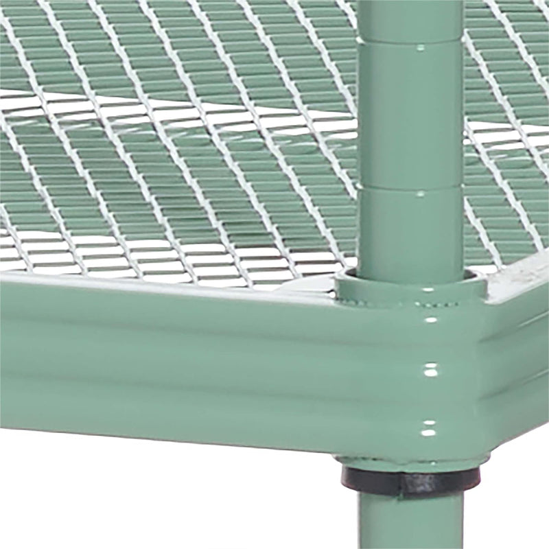 Design Ideas 3 Tier Full-Size Metal Storage Shelving Unit Rack, Green (Used)