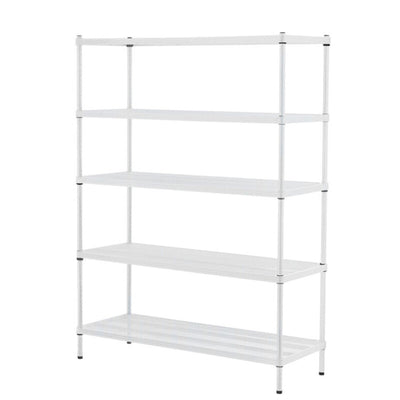 Design Ideas 5 Tier Full-Size Metal Storage Shelving Unit Rack, White (Open Box) - VMInnovations