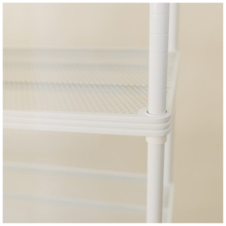 Design Ideas MeshWorks 5 Tier Full-Size Storage Shelving Unit Rack, White (Used)