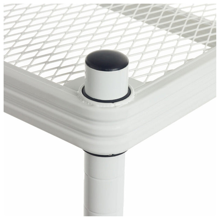 Design Ideas MeshWorks 5 Tier Full-Size Storage Shelving Unit Rack, White (Used) - VMInnovations