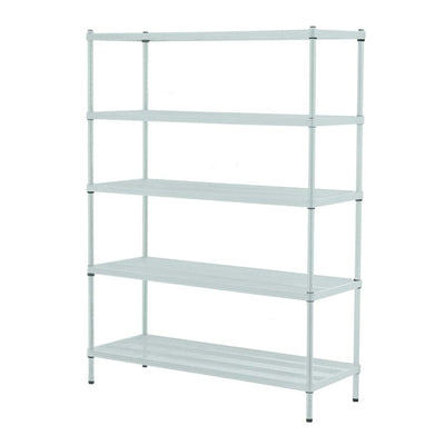 Design Ideas MeshWorks 5 Tier Full-Size Metal Storage Shelving Unit Rack, Sage