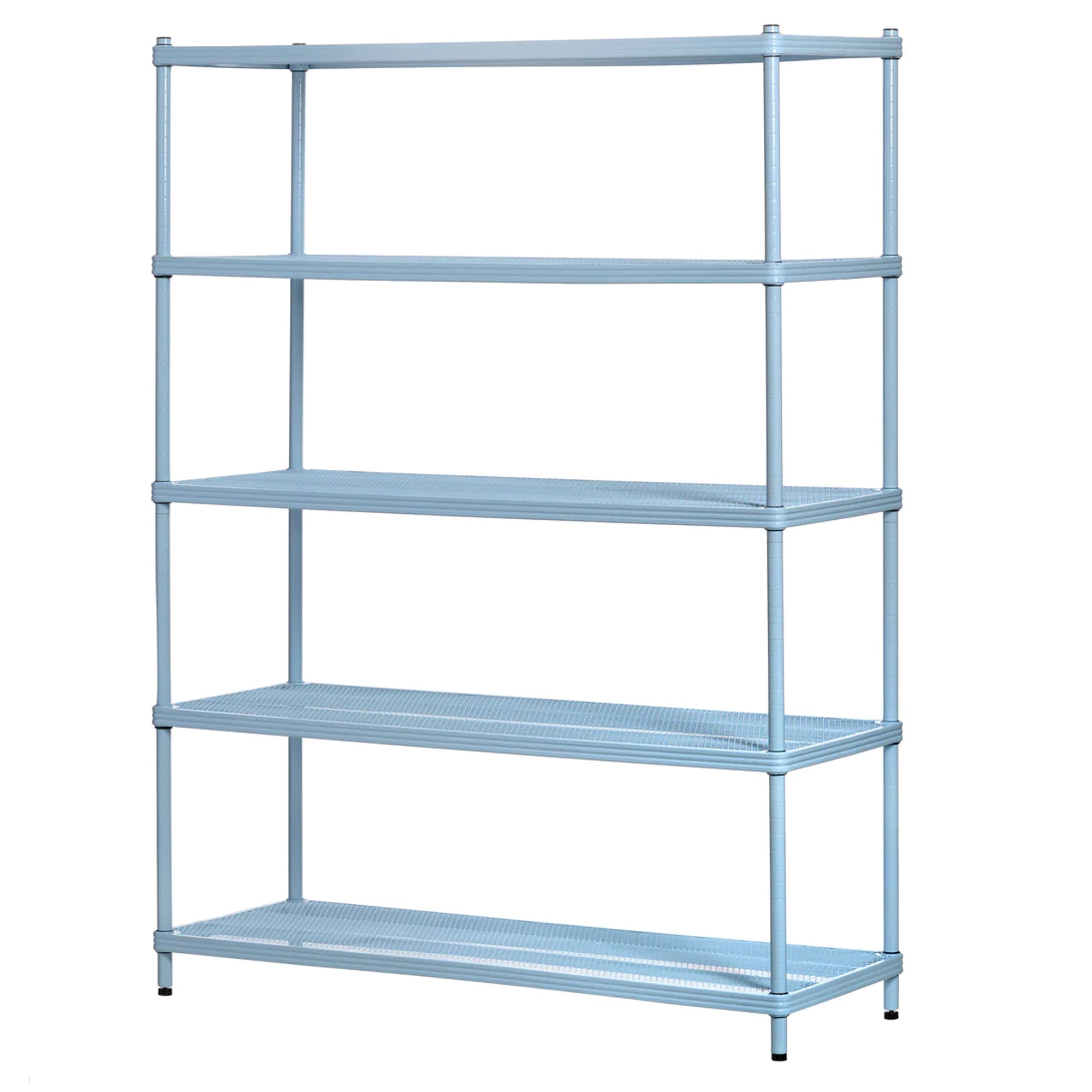 Design Ideas 5 Tier Full-Size Metal Storage Shelving Unit Rack, Blue (Used) - VMInnovations