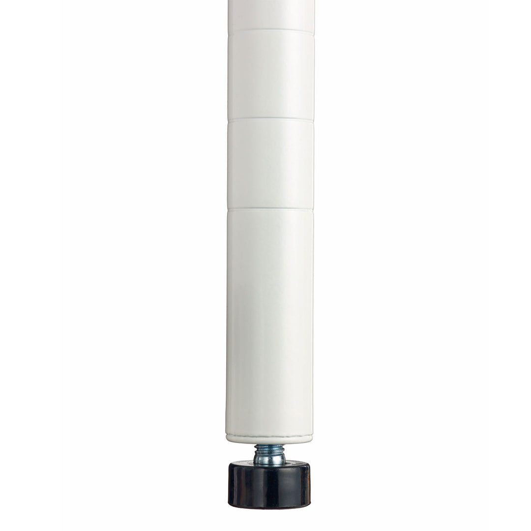 Design Ideas Metal Storage Utility Wood Top Shelving Unit Rack, White (Open Box) - VMInnovations