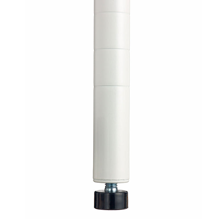 Design Ideas Metal Storage Utility Wood Top Shelving Unit Rack, White (Open Box) - VMInnovations