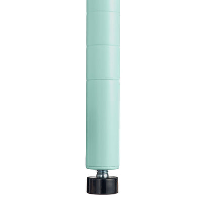 Design Ideas MeshWorks Metal Storage Utility Wood Top Shelving Rack, Green(Used) - VMInnovations