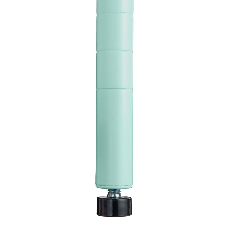 Design Ideas MeshWorks Metal Storage Utility Wood Top Shelving Rack, Green(Used) - VMInnovations