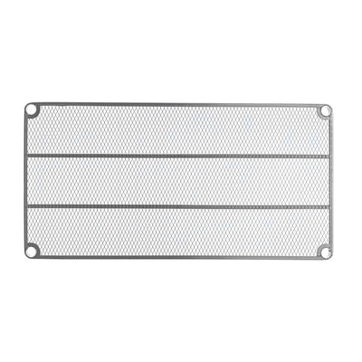 Design Ideas MeshWorks Metal Storage Wood Top Shelving Rack, Silver (Open Box)