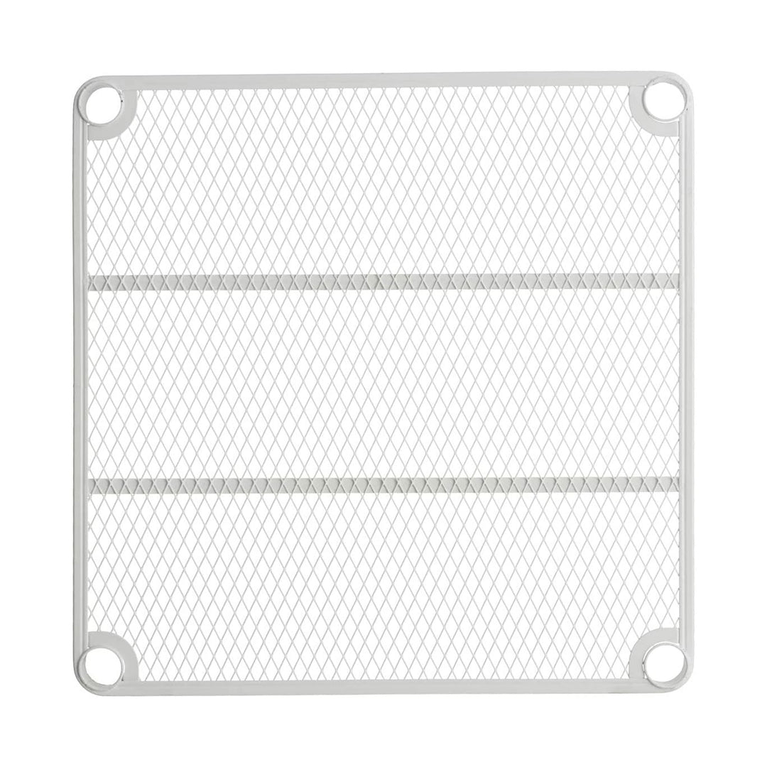 Design Ideas MeshWorks 6 Tier Metal Storage Shelving Unit Rack, White (Open Box)