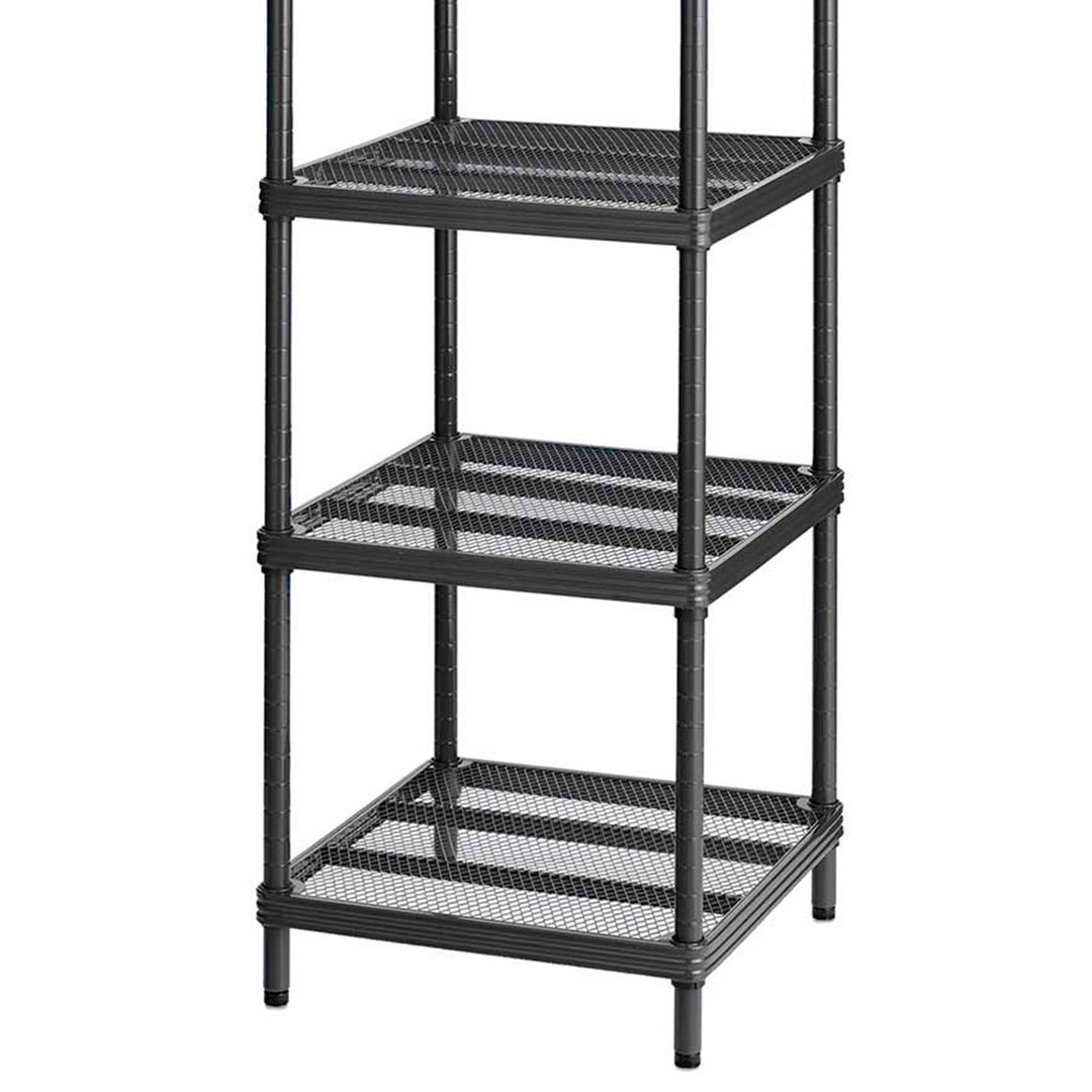 Design Ideas MeshWorks 6 Tier Tower Metal Storage Shelving Rack, Black(Open Box) - VMInnovations
