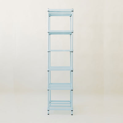 Design Ideas MeshWorks 6 Tier Tower Metal Storage Shelving Unit Rack, Sky Blue - VMInnovations