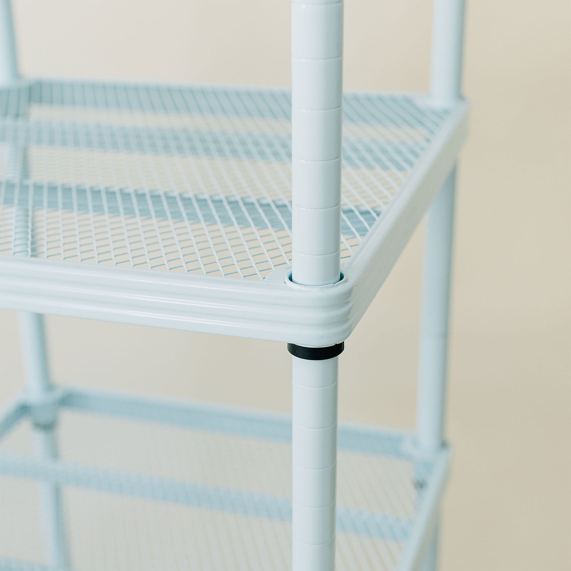 Design Ideas MeshWorks 6 Tier Tower Metal Storage Shelving Unit Rack, Sky Blue - VMInnovations