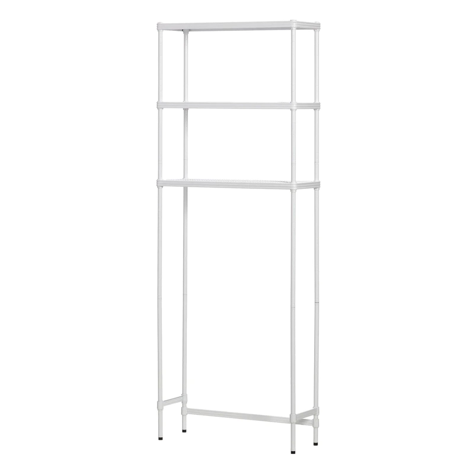 Design Ideas MeshWorks 3 Tier Metal Bathroom Storage Shelving Unit Rack, White - VMInnovations