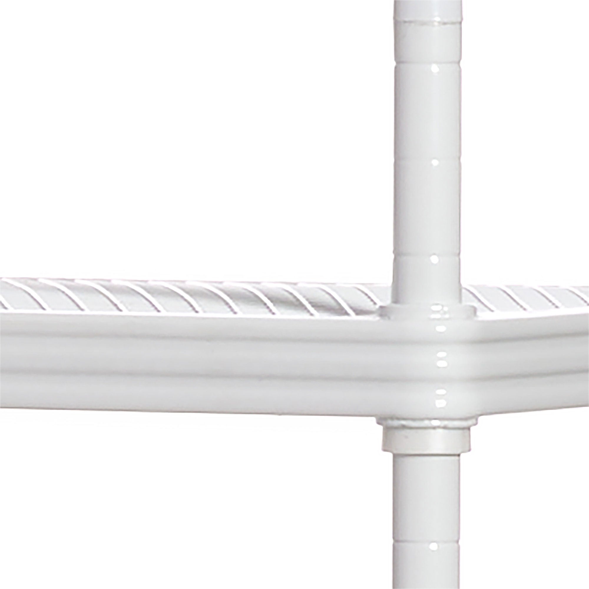 Design Ideas MeshWorks 3 Tier Metal Bathroom Storage Shelving Unit Rack, White - VMInnovations