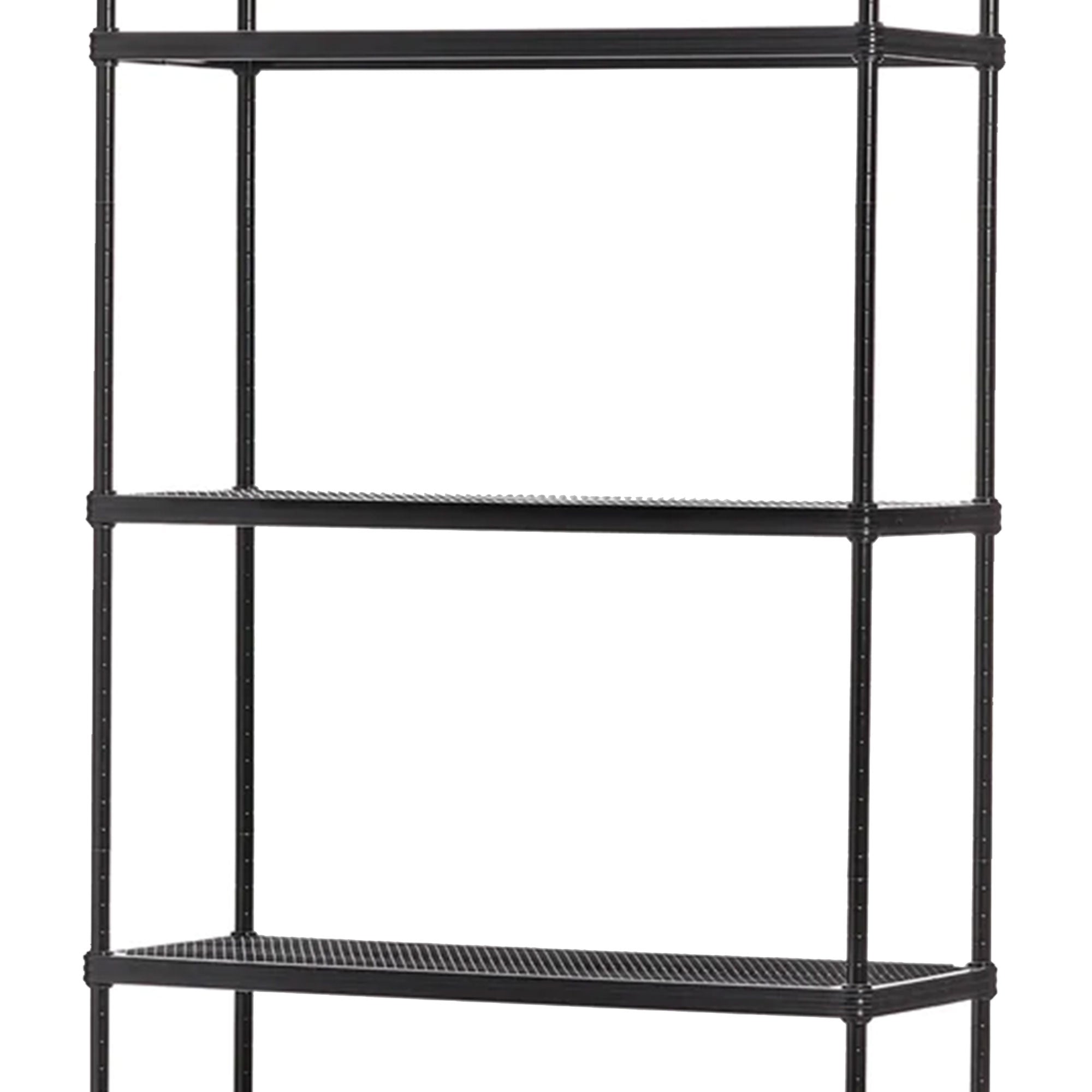Design Ideas MeshWorks 5 Tier Metal Storage Shelving Unit Rack, Black (Open Box) - VMInnovations