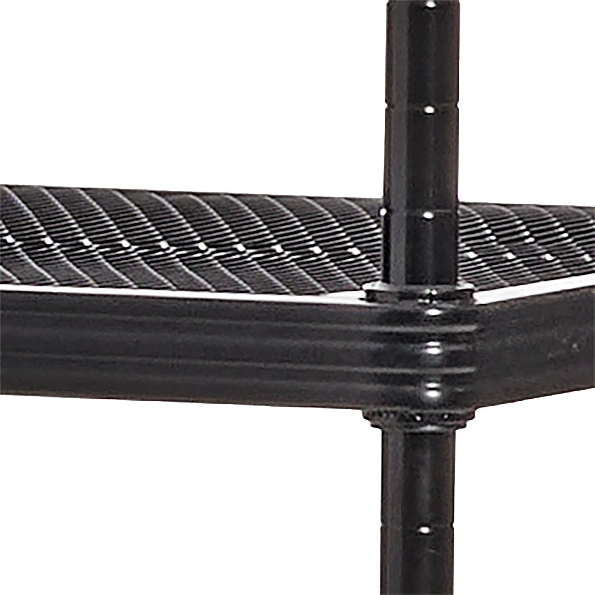 Design Ideas MeshWorks 5 Tier Metal Storage Shelving Unit Rack, Black (Open Box) - VMInnovations
