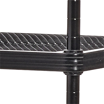 Design Ideas MeshWorks 5 Tier Metal Storage Shelving Unit Rack, Black (Open Box)