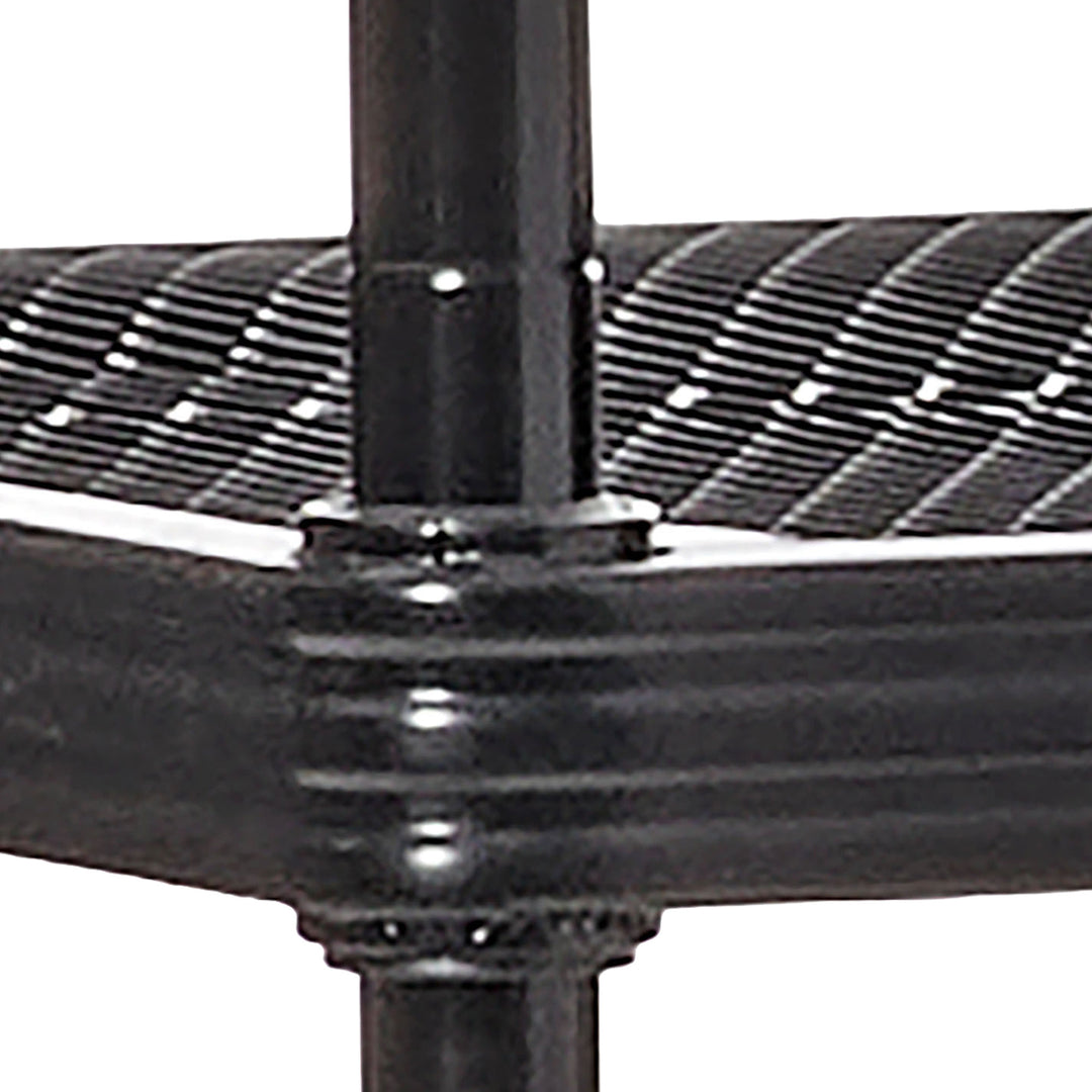 Design Ideas MeshWorks 5 Tier Metal Storage Shelving Unit Rack, Black (Open Box) - VMInnovations