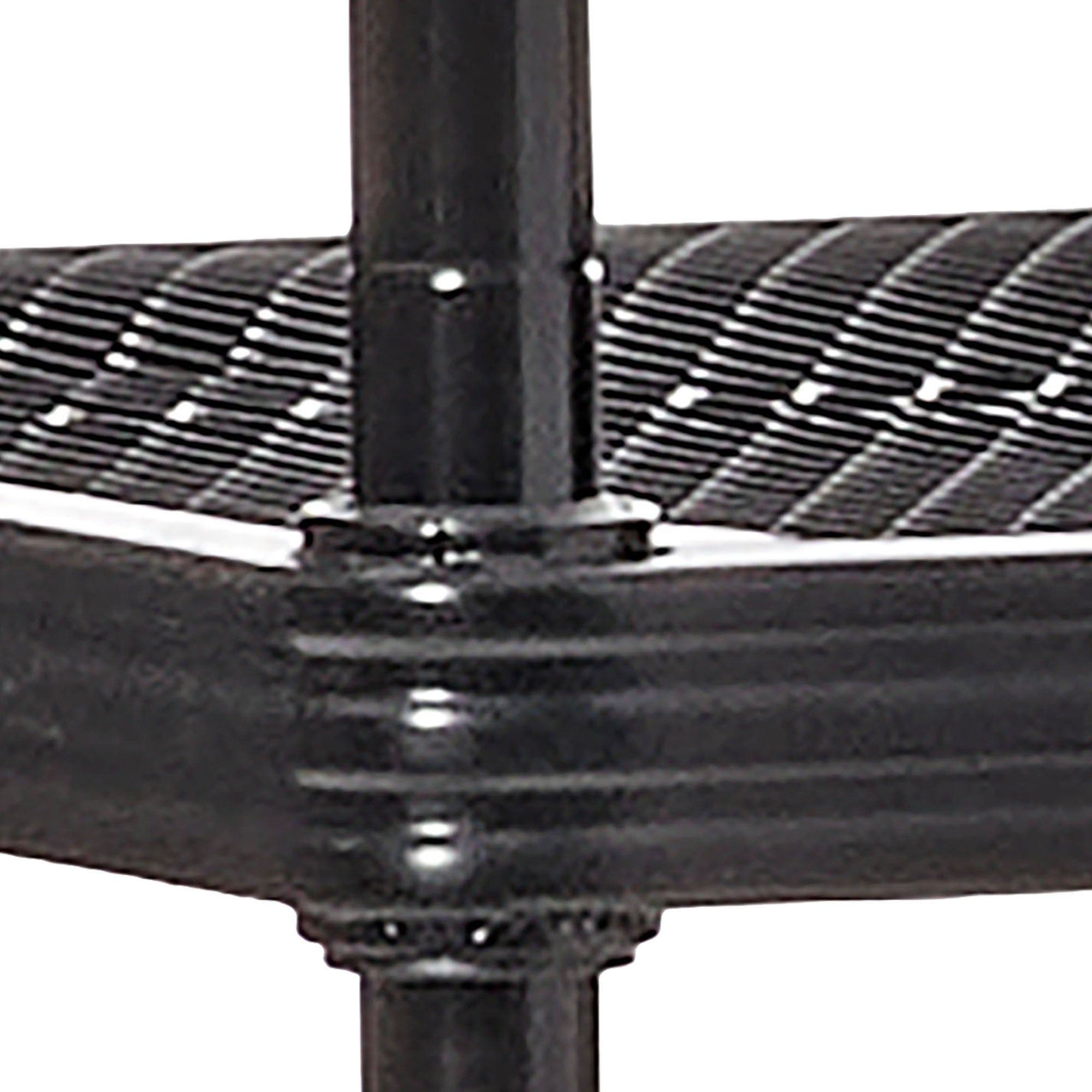 Design Ideas MeshWorks 5 Tier Metal Storage Shelving Unit Rack, Black (Open Box) - VMInnovations