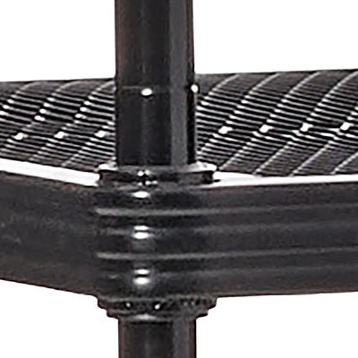 Design Ideas MeshWorks 5 Tier Metal Storage Shelving Unit Rack, Black (Open Box) - VMInnovations