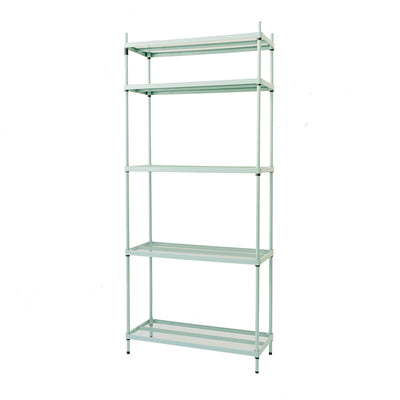 Design Ideas 5 Tier Metal Storage Shelving Unit Rack Bookshelf, Green (Used) - VMInnovations