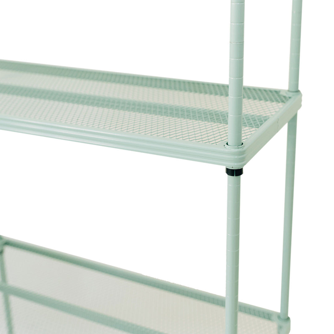 Design Ideas MeshWorks 5 Tier Metal Storage Shelving Rack, Green (Open Box)