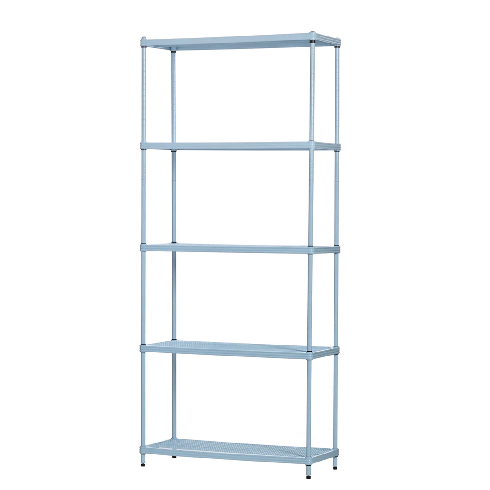 Design Ideas MeshWorks 5 Tier Metal Storage Shelving Unit Rack Bookshelf, Blue - VMInnovations