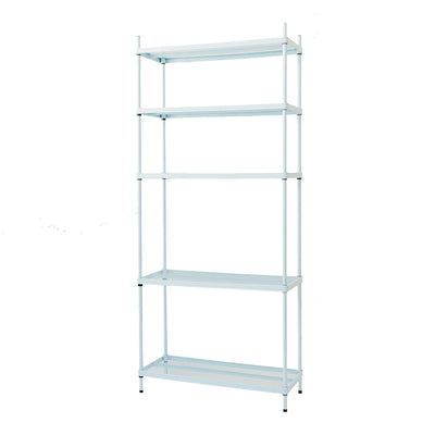Design Ideas MeshWorks 5 Tier Metal Storage Shelving Unit Rack Bookshelf, Blue - VMInnovations