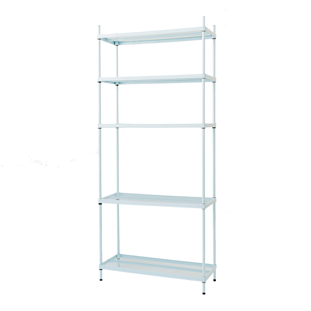 Design Ideas MeshWorks 5 Tier Metal Storage Shelving Unit Rack, Blue (Open Box)