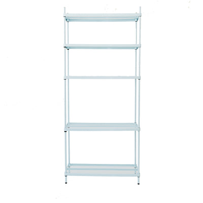 Design Ideas MeshWorks 5 Tier Metal Storage Shelving Unit Rack Bookshelf, Blue - VMInnovations