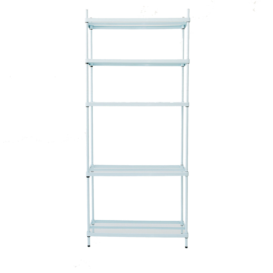 Design Ideas MeshWorks 5 Tier Metal Storage Shelving Unit Rack, Blue (Open Box)