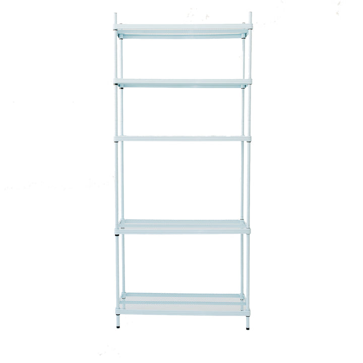 Design Ideas MeshWorks 5 Tier Metal Storage Shelving Unit Rack, Blue (Open Box)
