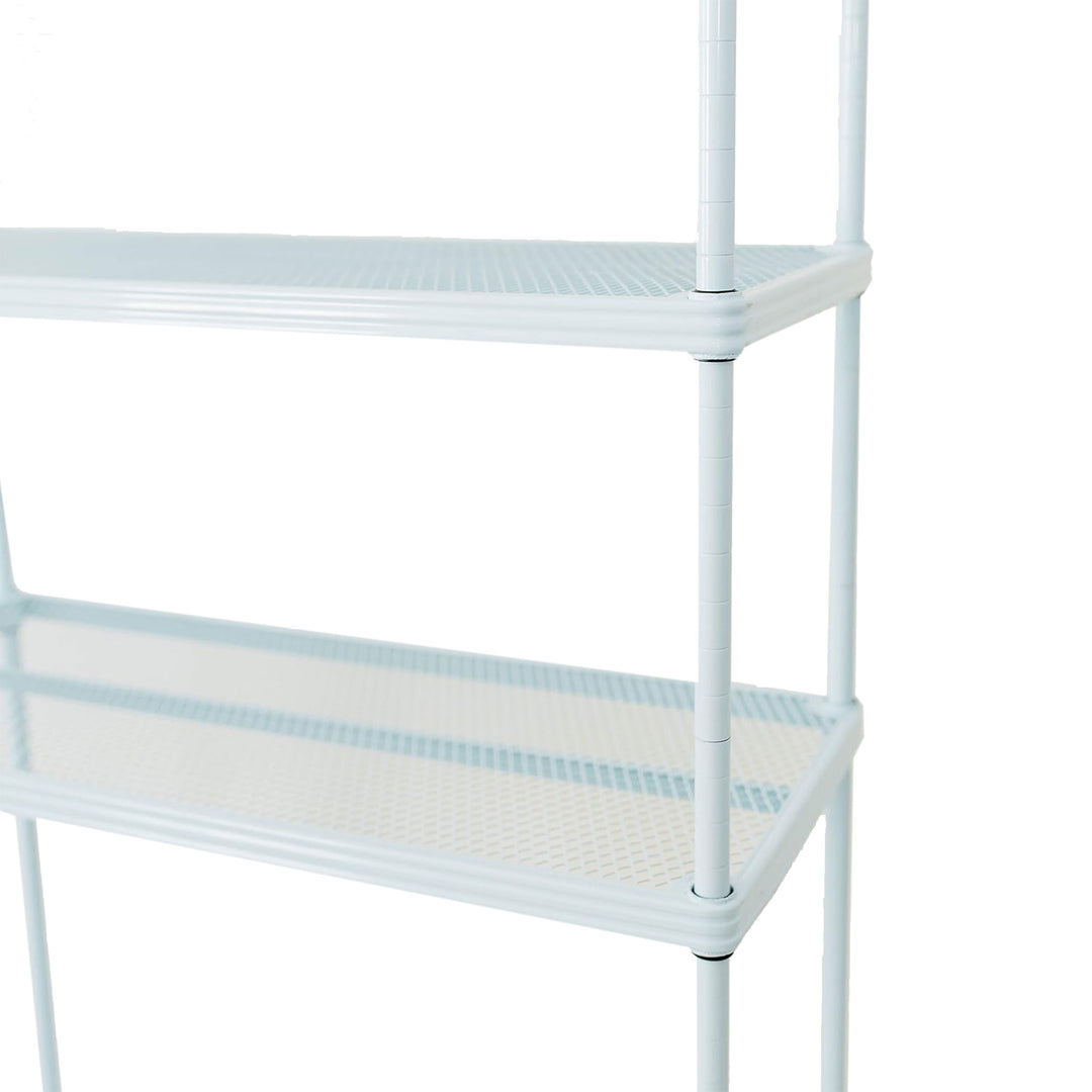 Design Ideas MeshWorks 5 Tier Metal Storage Shelving Unit Rack, Blue (Open Box)