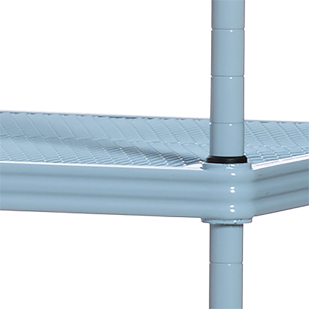 Design Ideas MeshWorks 5 Tier Metal Storage Shelving Unit Rack, Blue (Open Box)