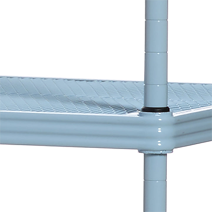 Design Ideas MeshWorks 5 Tier Metal Storage Shelving Unit Rack, Blue (Open Box)