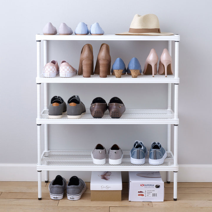Design Ideas MeshWorks 2 Tier Full-Size Storage Shelving Unit Rack, Open Box)