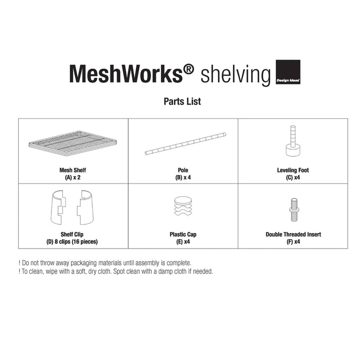 Design Ideas 2 Tier Full Size Metal Storage Shelving Unit, Sage Green(For Parts)