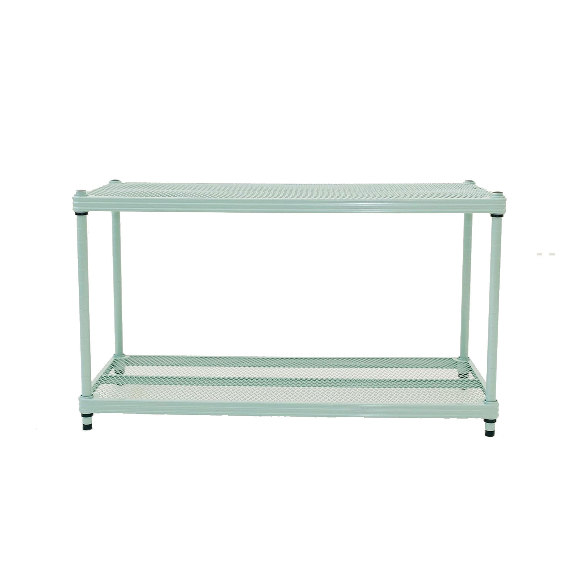 Design Ideas 2 Tier Full Size Metal Storage Shelving Unit, Sage Green (Used) - VMInnovations